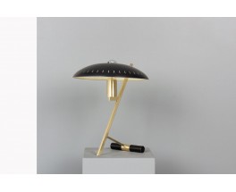 Louis Kalff lamp Z model in brass and black metal by Philips 1950