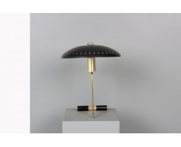 Louis Kalff lamp Z model in brass and black metal by Philips 1950