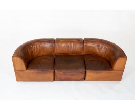 Sofa model DS15 in leather edition De Sède 1970