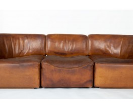 Sofa model DS15 in leather edition De Sède 1970