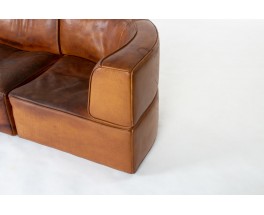 Sofa model DS15 in leather edition De Sède 1970