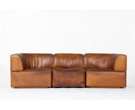 Sofa model DS15 in leather edition De Sède 1970