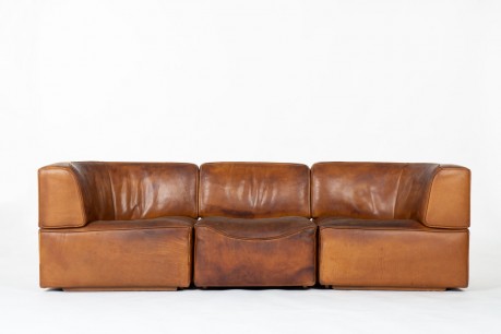 Sofa model DS15 in leather edition De Sède 1970