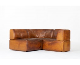 Sofa model DS15 in leather edition De Sède 1970