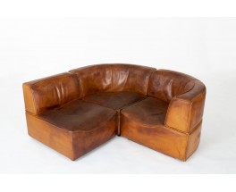 Sofa model DS15 in leather edition De Sède 1970